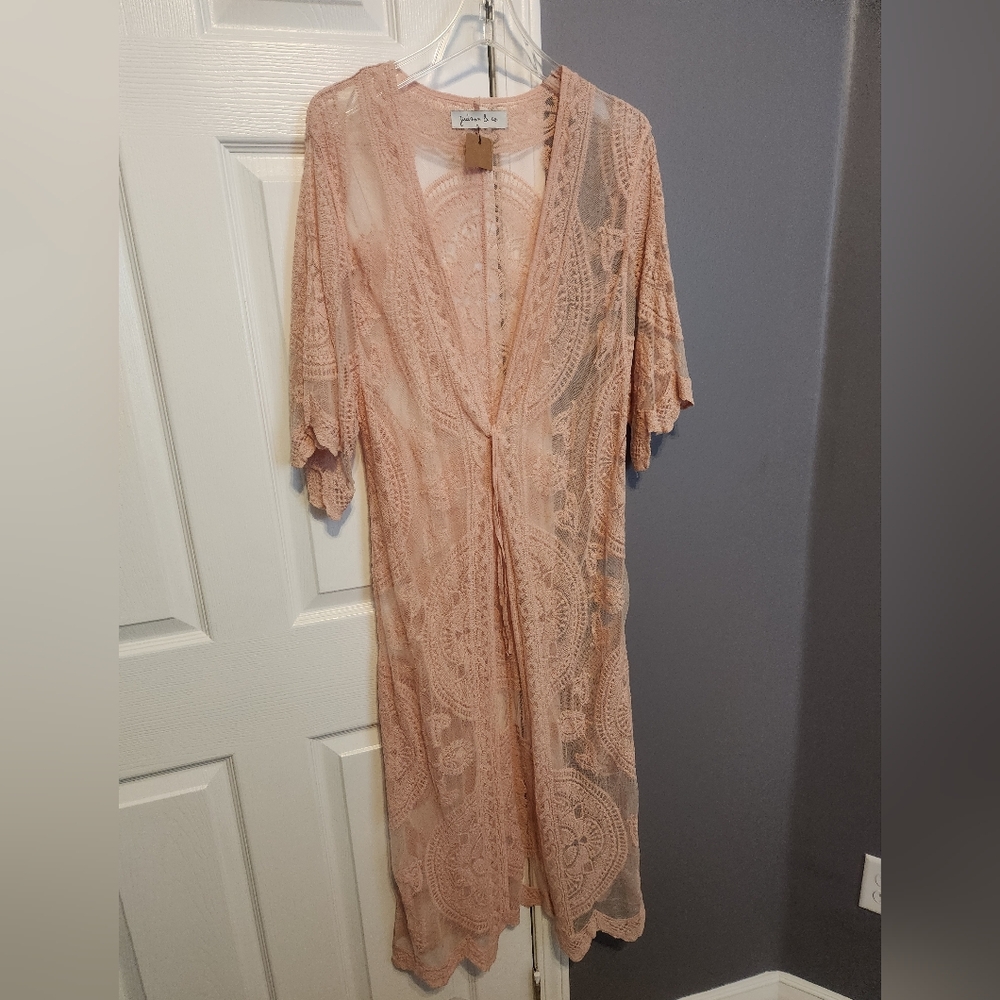 Source Unknown Elegant Lace Tunic in Blush
